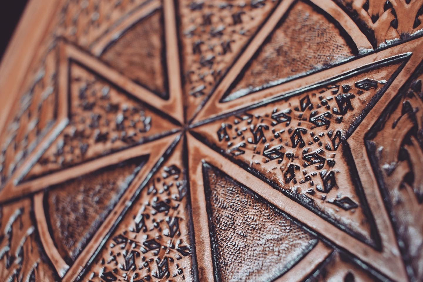 Celtic Cross Leather Bible Tooling Handmade Maltese Cross